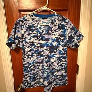 Carhartt Blue Camo Scrub Top